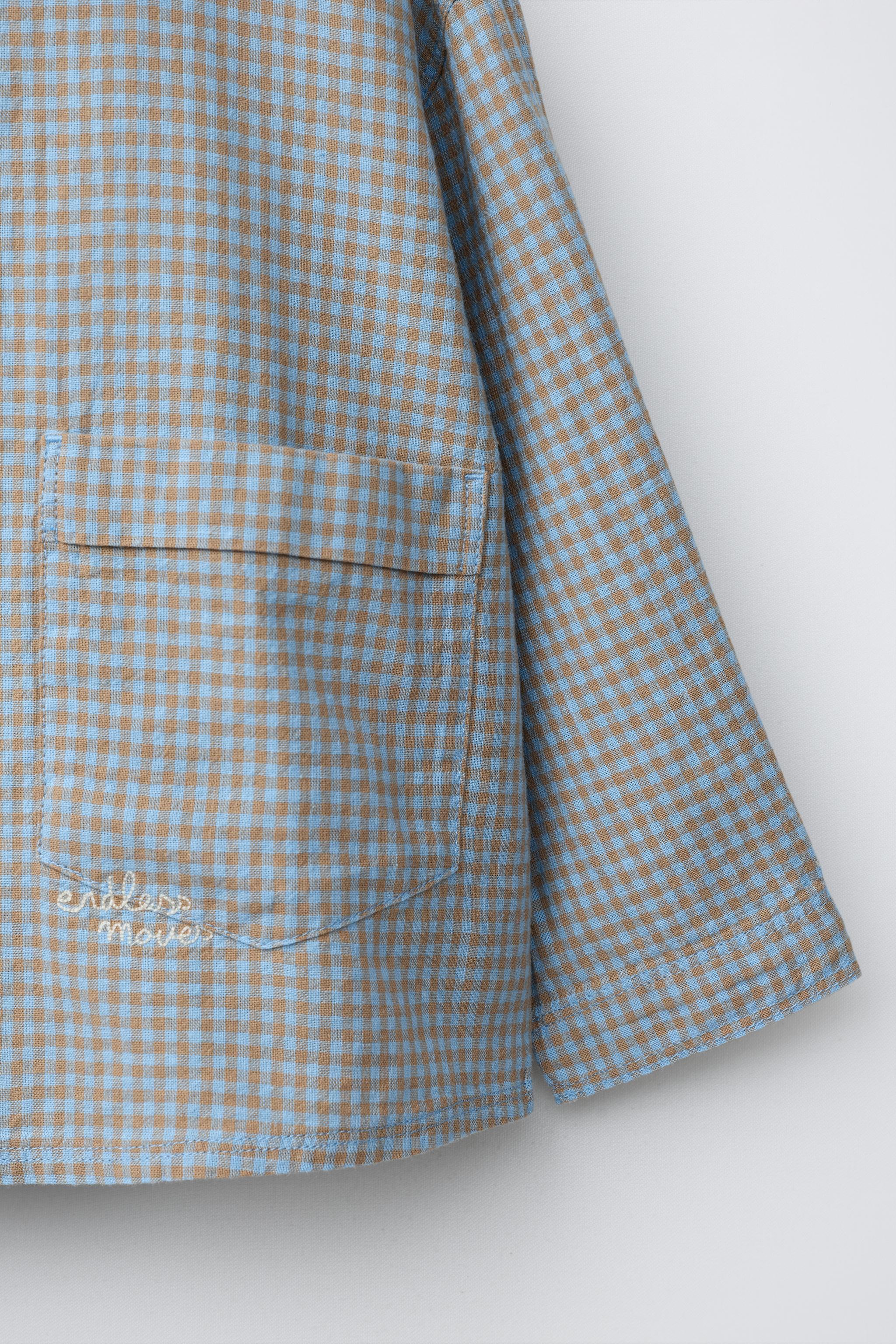 CHEMISE IMPRIMÉ CARREAUX VICHY EN COTON ET LIN